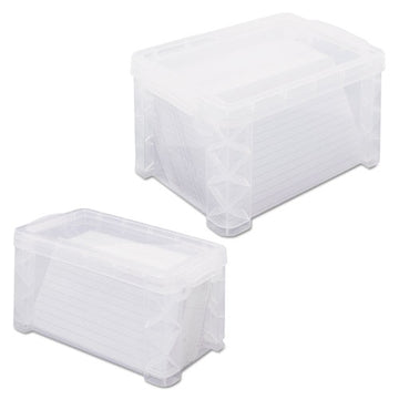 Advantus Super Stacker Storage Boxes, Holds 500 4 X 6 Cards, 7.25 X 5 X 4.75, Plastic, Clear freeshipping - TVN Wholesale